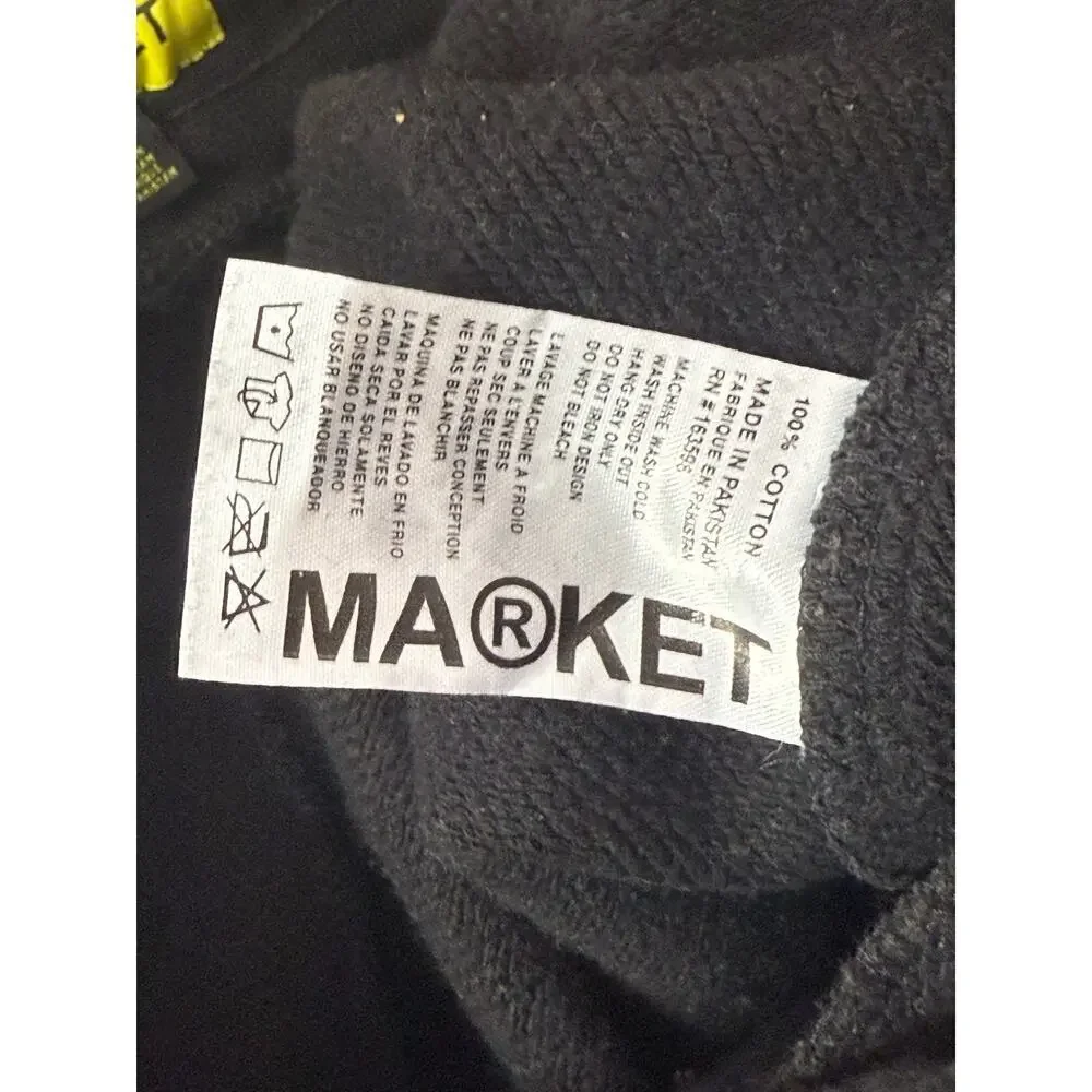 Market Black And Multicoloured Print Straight Sweatpants Size XL